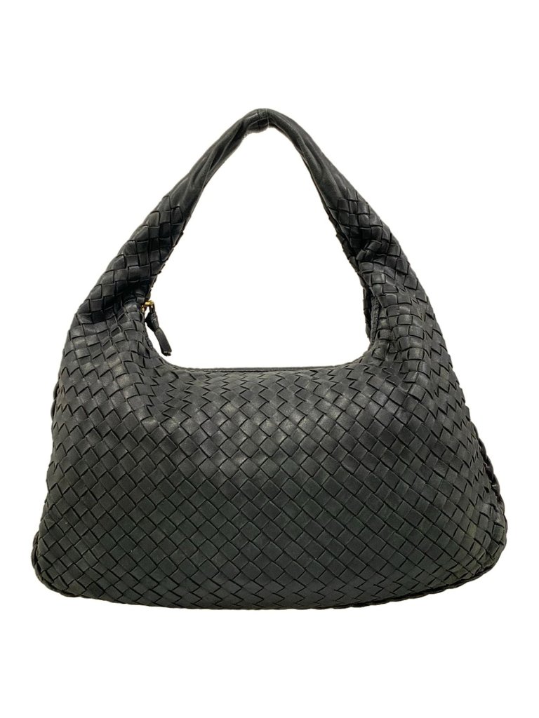 Bottega Veneta Shoulder Bag Black Leather